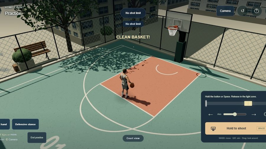 The court: rotate the camera to find your view