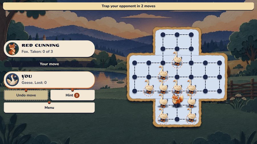 A puzzle: trap the opponent in two moves
